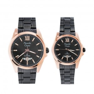 Alexandre Christie AC 8659 Rosegold Black Couple